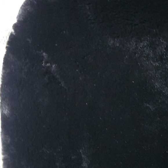 Vintage Moulieres Paris Mouton Dyed Black Processed Lamb Swing Coat XL - Picture 9 of 13